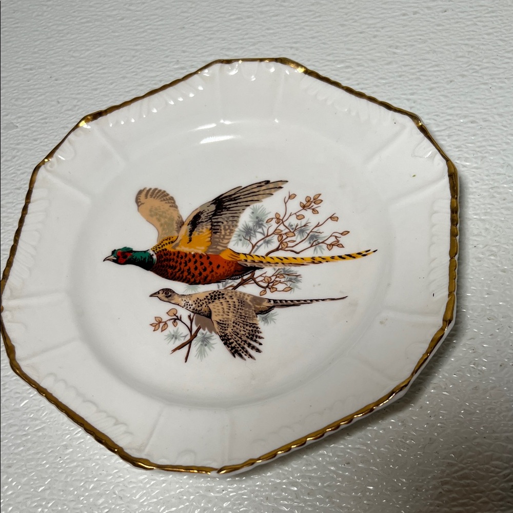 Vintage Royal Tara Decorative Pheasant Bird Dish 22k Gold Trim Made in Ireland